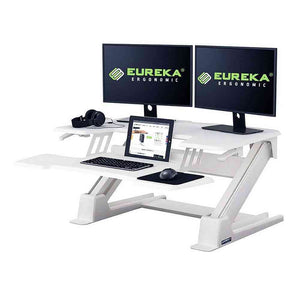 Eureka Ergonomic 36" Wide Gen 2 Adjustable Height Pro Standing Desk Converter-Standing Desk Converters-Eureka Ergonomic-White-Ergo Standing Desks