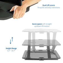 Load image into Gallery viewer, Vivo 32&quot; Wide Compact Adjustable Mobile Laptop Standing Desk Converter-Standing Desk Converters-Vivo-Ergo Standing Desks