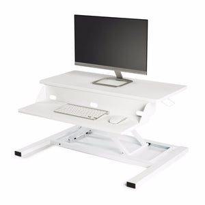 Luxor Level Up Pro 32" Wide Two Shelf Adjustable Standing Desk Converter-Standing Desk Converters-Luxor-White-Ergo Standing Desks