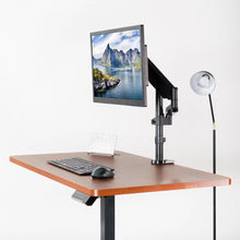 Load image into Gallery viewer, Vivo 43&quot; Wide One Column Electric Adjustable Height Standing Desk-Electric Standing Desks-Vivo-Dark Walnut-Ergo Standing Desks