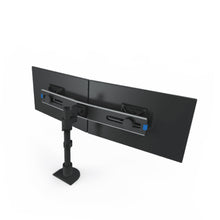 Load image into Gallery viewer, Innovative 9136-S-FM Adjustable Vertical/Horizontal Dual Monitor Pole Mount-Monitor Arms-Innovative-Vista Black-Ergo Standing Desks
