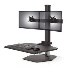 Load image into Gallery viewer, Innovative Winston Workstation Dual Monitor Adjustable Standing Desk Converter-Standing Desk Converters-Innovative-Vista Black-Standard 23" x 30"-Ergo Standing Desks
