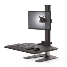 Load image into Gallery viewer, Innovative Winston Workstation Single Monitor Adjustable Standing Desk Converter-Standing Desk Converters-Innovative-Vista Black-Standard 23&quot; x 30&quot;-Ergo Standing Desks