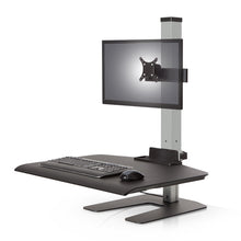 Load image into Gallery viewer, Innovative Winston Workstation Single Monitor Adjustable Standing Desk Converter-Standing Desk Converters-Innovative-Silver-Standard 23" x 30"-Ergo Standing Desks
