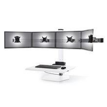 Load image into Gallery viewer, Innovative Winston Workstation Quad Monitor Adjustable Standing Desk Converter-Standing Desk Converters-Innovative-Flat White-Standard 23" x 30"-Ergo Standing Desks