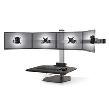 Load image into Gallery viewer, Innovative Winston Workstation Quad Monitor Adjustable Standing Desk Converter-Standing Desk Converters-Innovative-Silver-Standard 23" x 30"-Ergo Standing Desks