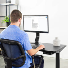 Load image into Gallery viewer, Vivo 43" Wide Electric Adjustable Sit Stand Desk with Memory Presets- Black Frame-Electric Standing Desks-Vivo-Ergo Standing Desks