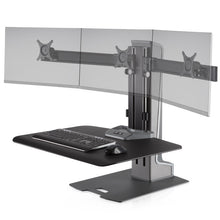 Load image into Gallery viewer, Innovative Winston-E Workstation Electric Triple Monitor Standing Desk Converter-Electric Standing Desks-Innovative-Ergo Standing Desks