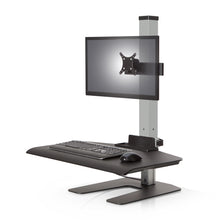Load image into Gallery viewer, Innovative Winston Workstation Single Monitor Adjustable Standing Desk Converter-Standing Desk Converters-Innovative-Silver-Compact 17" x 30"-Ergo Standing Desks