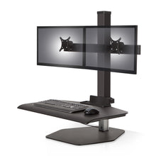 Load image into Gallery viewer, Innovative Winston Workstation Dual Monitor Adjustable Standing Desk Converter-Standing Desk Converters-Innovative-Vista Black-Compact 17&quot; x 30&quot;-Ergo Standing Desks