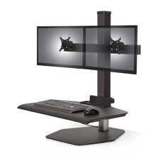 Load image into Gallery viewer, Innovative Winston Workstation Dual Monitor Adjustable Standing Desk Converter-Standing Desk Converters-Innovative-Vista Black-Compact 17" x 30"-Ergo Standing Desks