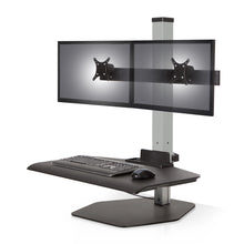 Load image into Gallery viewer, Innovative Winston Workstation Dual Monitor Adjustable Standing Desk Converter-Standing Desk Converters-Innovative-Silver-Compact 17" x 30"-Ergo Standing Desks