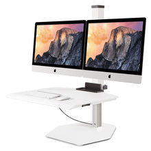 Load image into Gallery viewer, Innovative Winston Apple iMac VESA Dual Monitor Adjustable Standing Desk Converter-Standing Desk Converters-Innovative-Flat White-Ergo Standing Desks