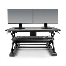 Load image into Gallery viewer, Innovative Winston 36" Wide Adjustable Standing Desk Converter- Black-Standing Desk Converters-Innovative-Ergo Standing Desks