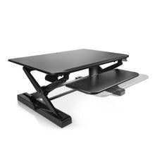 Load image into Gallery viewer, Innovative Winston 36" Wide Adjustable Standing Desk Converter- Black-Standing Desk Converters-Innovative-Ergo Standing Desks