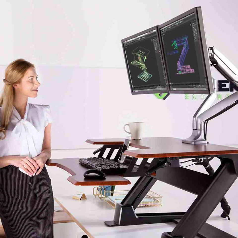Small Footprint Sit-Stand Workstation  Adjustable Height Desks – Summit  Ergonomics