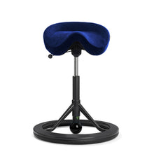 Load image into Gallery viewer, Backapp Smart Ergonomic Balance Office Chair for Standing Desks-Ergonomic Chairs-Backapp-Black Grey-Black-Alcantara Commodore Blue-Ergo Standing Desks