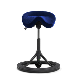 Backapp Smart Ergonomic Balance Office Chair for Standing Desks-Ergonomic Chairs-Backapp-Black Grey-Black-Alcantara Commodore Blue-Ergo Standing Desks