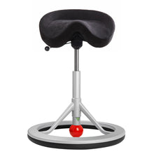 Load image into Gallery viewer, Backapp Smart Ergonomic Balance Office Chair for Standing Desks-Ergonomic Chairs-Backapp-Silver Grey-Red-Alcantara Anthracite-Ergo Standing Desks