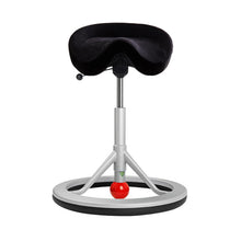 Load image into Gallery viewer, Backapp Smart Ergonomic Balance Office Chair for Standing Desks-Ergonomic Chairs-Backapp-Silver Grey-Red-Alcantara Black-Ergo Standing Desks