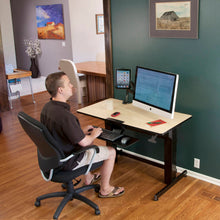 Load image into Gallery viewer, Ergotron WorkFit-D 48&quot; Wide Pneumatic Adjustable Height Standing Desk-Pneumatic Standing Desks-Ergotron-Ergo Standing Desks