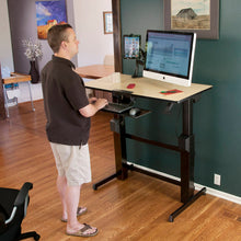 Load image into Gallery viewer, Ergotron WorkFit-D 48&quot; Wide Pneumatic Adjustable Height Standing Desk-Pneumatic Standing Desks-Ergotron-Ergo Standing Desks