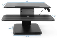 Load image into Gallery viewer, Vivo 25&quot; Wide Compact Adjustable Height Sit Stand Desk Converter- Black-Standing Desk Converters-Vivo-Black-Ergo Standing Desks