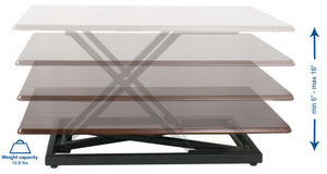 Vivo 32" Wide Wood Compact Adjustable Laptop Standing Desk Converter-Standing Desk Converters-Vivo-Dark Espresso Wood-Ergo Standing Desks