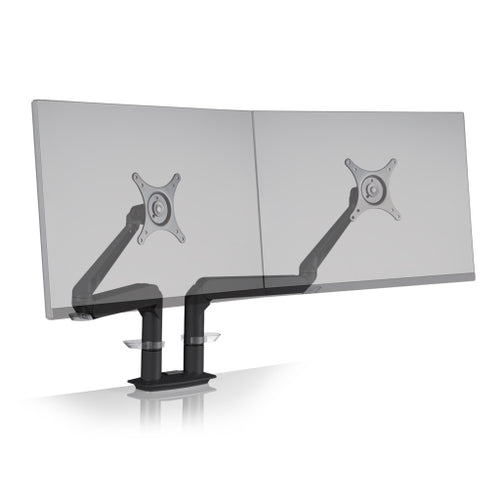 Innovative Evo Articulating Dual Monitor Arm Mount-Monitor Arms-Innovative-Vista Black-Ergo Standing Desks