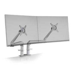 Innovative Evo Articulating Dual Monitor Arm Mount-Monitor Arms-Innovative-Silver-Ergo Standing Desks