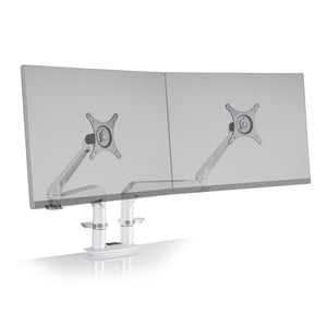Innovative Evo Articulating Dual Monitor Arm Mount-Monitor Arms-Innovative-Flat White-Ergo Standing Desks
