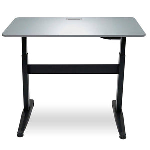 Iceberg 47" Wide Pneumatic Adjustable Height Standing Desk-Pneumatic Standing Desks-Iceberg-Silver Grey-Black-Ergo Standing Desks