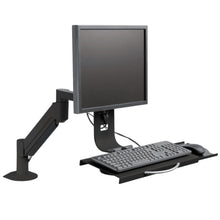 Load image into Gallery viewer, Innovative 7509 Data Entry Single Monitor Arm Mount with Keyboard Tray-Monitor Arms-Innovative-Vista Black-Ergo Standing Desks