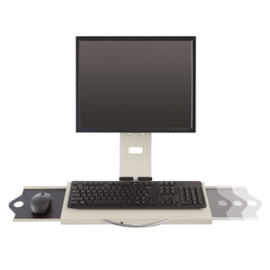 Innovative 7509 Data Entry Single Monitor Arm Mount with Keyboard Tray-Monitor Arms-Innovative-Ergo Standing Desks