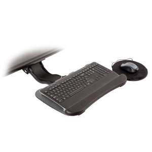 Innovative Extended Reach 19" Keyboard Tray With Swivel Mouse Tray and Wrist Pad-Keyboard Tray-Innovative-Black-Ergo Standing Desks