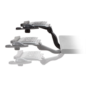 Innovative Extended Reach 19" Keyboard Tray With Swivel Mouse Tray and Wrist Pad-Keyboard Tray-Innovative-Black-Ergo Standing Desks