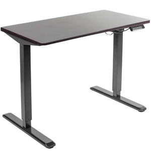 Vivo 43" Wide Electric Adjustable Sit Stand Desk with Memory Presets- Black Frame-Electric Standing Desks-Vivo-Espreso Top-Ergo Standing Desks