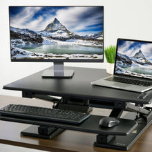 Load image into Gallery viewer, Vivo 32&quot; Wide Electric Adjustable Height Sit Stand Desk Converter- Black-Electric Standing Desks-Vivo-Black-Ergo Standing Desks