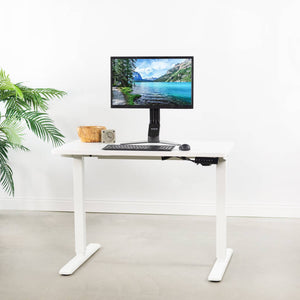 Vivo White Electric Single Motor Standing Desk Frame-Desk Frame-Vivo-Ergo Standing Desks