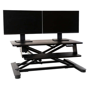 Ergotech Freedom E-Desk 36" Wide Electric Standing Desk Converter- Black-Standing Desk Converters-Ergotech-Black-Ergo Standing Desks