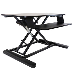 Ergotech Freedom E-Desk 36" Wide Electric Standing Desk Converter- Black-Standing Desk Converters-Ergotech-Black-Ergo Standing Desks
