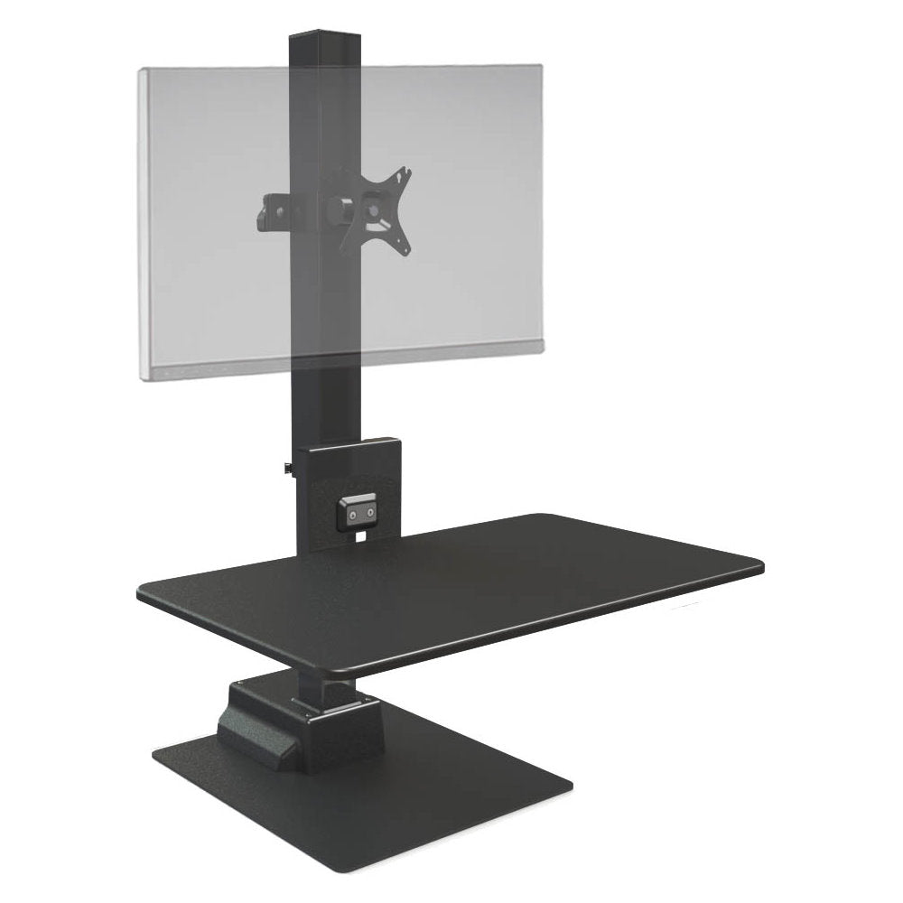 Ergotech Freedom E-Stand Electronic Standing Desk Converter with Monitor Mounts-Black-Standing Desk Converters-Ergotech-Single-Ergo Standing Desks