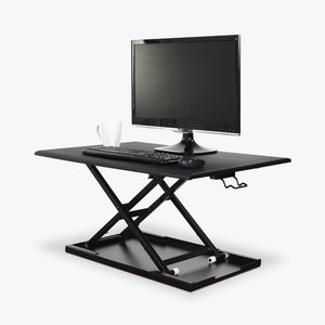 Luxor Level Up 32" Wide Adjustable Laptop Standing Desk Converter-Black-Standing Desk Converters-Luxor-Black-Ergo Standing Desks