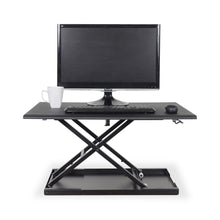 Load image into Gallery viewer, Luxor Level Up 32&quot; Wide Adjustable Laptop Standing Desk Converter-Black-Standing Desk Converters-Luxor-Black-Ergo Standing Desks