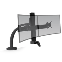Load image into Gallery viewer, Innovative Ella Next Generation Articulating Dual Monitor Arm Mount-Monitor Arms-Innovative-Vista Black-Ergo Standing Desks