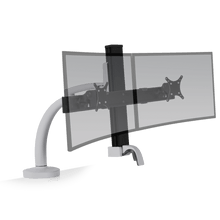 Load image into Gallery viewer, Innovative Ella Next Generation Articulating Dual Monitor Arm Mount-Monitor Arms-Innovative-Silver-Ergo Standing Desks