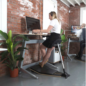 Safco Focal Upright Locus Standing Desk Stool & Mat-Ergonomic Chairs-Safco-Black-Ergo Standing Desks