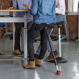 Safco Focal Upright Portable Mogo Standing Desk Stool-Ergonomic Chairs-Safco-Ergo Standing Desks