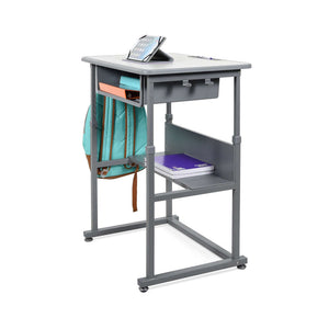 Luxor Manual Adjustable Student Standing Desk-Student Desks-Luxor-Gray-Ergo Standing Desks