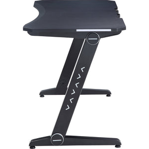 Lorell 47" Wide Ergonomic Gaming Computer Desk with LED Lights-Gaming Desks-Lorell-Black-Ergo Standing Desks